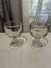 Vintage 1970’s Heavy Thick Clear Glass Schooner Goblet Fishbowl Beer Glass picture