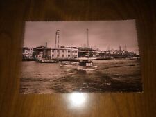 Real Photo Postcard Egypt Port Said Harbor View Postmarked On Navy Destroyer picture