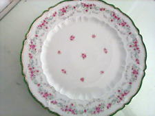 Antique CT Carl Tielsh Large Porcelain Plate w Roses Green Gold Trim fromGermany picture