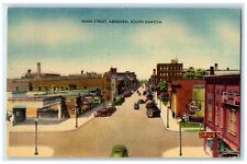 c1940's Main Street Business District Aberdeen South Dakota SD Unposted Postcard picture