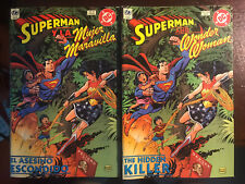 (2) Superman Wonder Woman UNICEF Comics The Hidden Killer w/Stickers 1998 #0 QTY picture