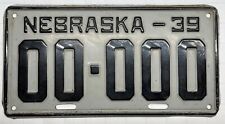 1939 Nebraska Sample License Plate picture