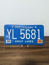 1999  Michigan License Plate Great Lakes Blue # YL 5681 picture