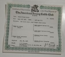 French Farms Zinnia Springfield MO Pedigree Registration 1958 picture