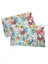 Vtg Dan River Set 2 Standard Pillowcases Floral Cottage Core No Iron picture
