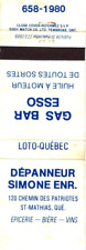 St-Mathias Quebec Canada Depanneur Simone Enr. Vintage Matchbook Cover picture