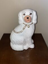 Staffordshire Style Ceramic 10.5” King Charles Cavialier Spaniel Dog Figurine picture