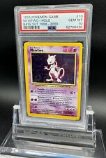 1999-2000 Pokémon Base Set 4th Print Holo Mewtwo 10/102 PSA 10 Gem Mint Rare picture