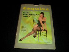1957 Esquire Girl Full Year 12 Months Pinup Girl Calendar w/ Original Envelope picture