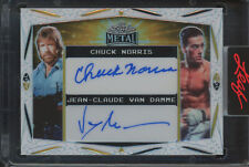 2023 Leaf Metal Whatnot Celebrity Chuck Norris Jean Claude Van Damme 3/3 Auto picture