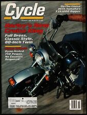 MARCH 1987 CYCLE MAGAZINE, HARLEY FLHS ELECTRA GLIDE SPORT, HONDA VFR700F picture