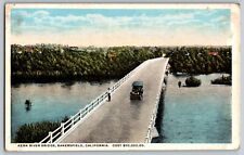Bakersfield, California CA - View of Kern River Bridge - Vintage Postcards picture