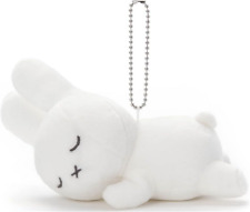 New LARGE JAPAN Miffy Rabbit White Sleeping Chain Clip Bag KeyCharm Mascot Plush picture