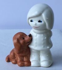 Vintage 2.5” Goebel Figurine Child With Puppy Dog Love MCM Adorable picture