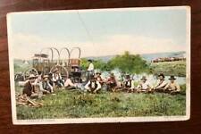 Cowboys at Lunch postcard - photo - Washington WA - Posted 1913 picture