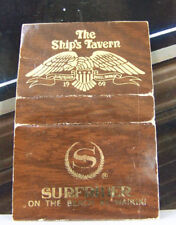   Rare Vintage Matchbook Cover B2 The Ship's Tavern Waikiki Hawaii Surfrider picture