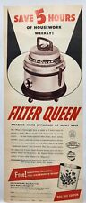 1952 Filter Queen Health-Mor MCM Vintage Print Ad Poster Man Cave 50s Chicago IL picture