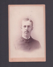 Photograph Portrait Cabinet Card Young Man G W Gurley Studio Utica New York picture