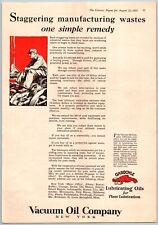 1925 Gargoyle Lubricating Oils For Plant Lubrication Vintage Print Ad picture