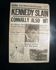 Great John F. Kennedy JFK Assassination Rare 1963 old Fort Worth Texas Newspaper picture