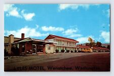 Postcard Washington Wenatchee WA Lyles Motel 1960s Unposted Chrome picture