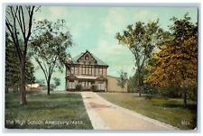 c1910's The High School Campus Building Amesbury Massachusetts Antique Postcard picture