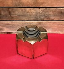 Vintage Ashtray Large Heavy Brass Industrial Nut Ashtray picture