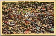 Postcard AZ Phoenix aerial business section picture