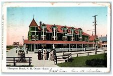1908 Ocean House Exterior Hampton Beach New Hampshire NH Copper Window Postcard picture