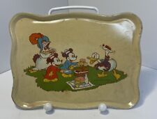 Rare Vintage 1930s Disney Ohio Art Tin Lithograph Tray Mickey Minnie Donald picture