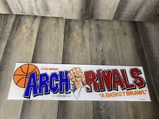 Original Vintage Arch Rivals Arcade Video Game Marquee 24 X 6 Midway Plexiglass picture