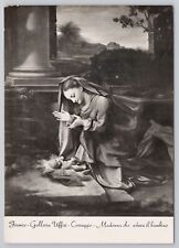 Florence Italy, Correggio, Mary Adoring Baby Jesus, Vtg RPPC Real Photo Postcard picture