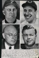 1951 Press Photo Eddie Sawyer, Bobby Feller, Dick Huffman, Rep. Emanuel Celler picture