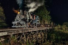 Oregon Coast Scenic Railway Heisler Steam Locomotive Engine log car 12x18 Photo picture