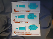 (3) Southwestern Indian Foundation Blue Turquoise Eagle Letter Openers picture