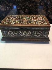 ANTIQUE-HAND PAINTED Wooden Box from Italy picture