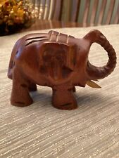 Vintage Hand Carved Elephant Figurine picture