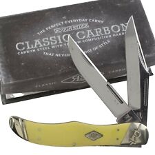 Rough Ryder Yellow Folding Hunter Pocket Knife Classic Carbon Series RR1742 picture