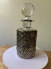 STUNNINGLY Beautiful Antique Silver/Glass Decanter picture