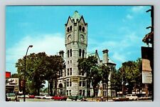 Monticello IN Indiana, White County Courthouse Pharmacy  Vintage Postcard picture