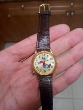 VERY NICE vintage DISNEY BACKWARD GOOFY WATCH by LORUS NEW BATTERY WORKING picture