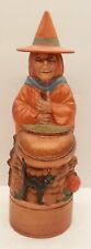 Vintage Alberta's Mold Co Witch Decanter Painted Orange (Chipped Hat) picture