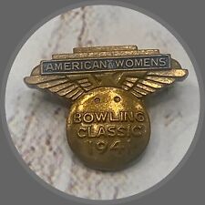 Vintage 1941 American Womens Bowling Classic Pin • 3/4” X 5/8” picture