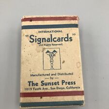 Vintage Signal Int’l Merchant Marine Navy Flash Cards picture