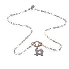 James Avery Charm holder necklace with Texas charm sterling with bronze accents picture