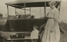 Antique RPPC Model T Car Woman Child Id’d Mrs William Betty Elizabeth Hopmann WI picture