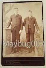 Antique Cabinet Card Photograph 2 Young Men Falls City, Nebraska History picture