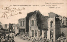CPA Military 02. CHAUNY (Aisne) - Grande Rue vers Tergnier (1917) picture