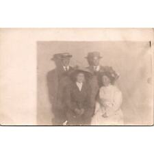 RPPC Men, Women, Two Couples Dressed Up Fancy Vintage Azo Postcard Unposted picture