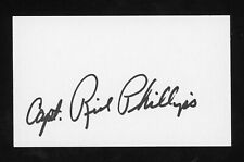 Capt. Richard Phillips Somali pirates, Navy Seals Signed 3x5 Index Card E24000 picture
